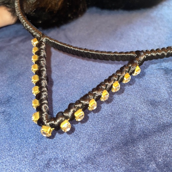 Black Bejeweled Cat Ear Earmuffs - Picture 10 of 11